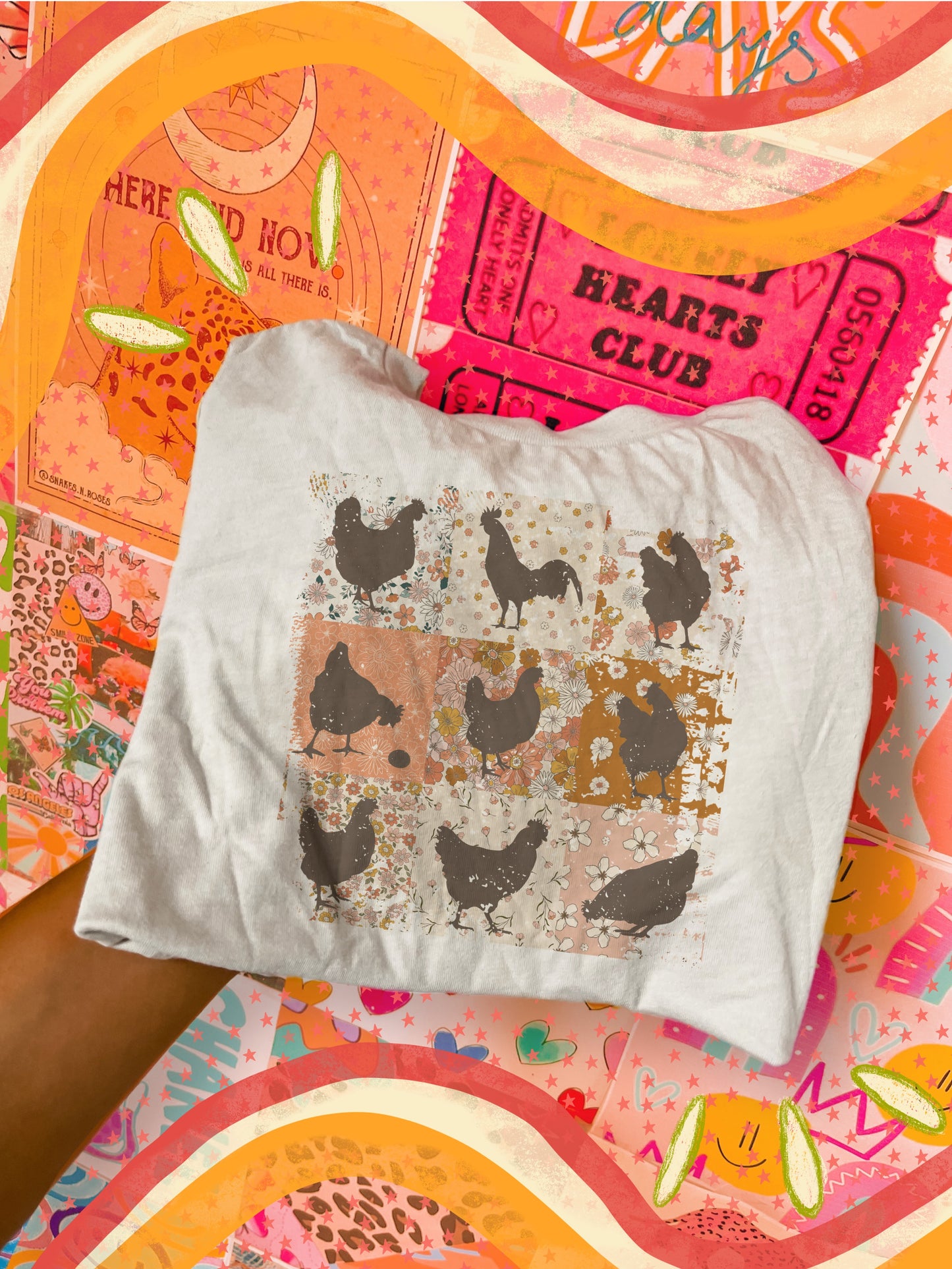 boho chickens KIDS tee // PRE-ORDER