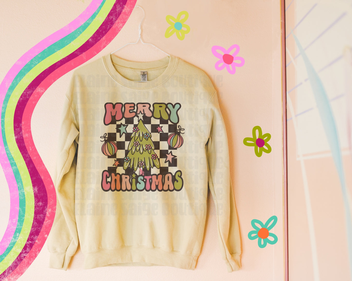 colorful christmas crewneck // PRE-ORDER