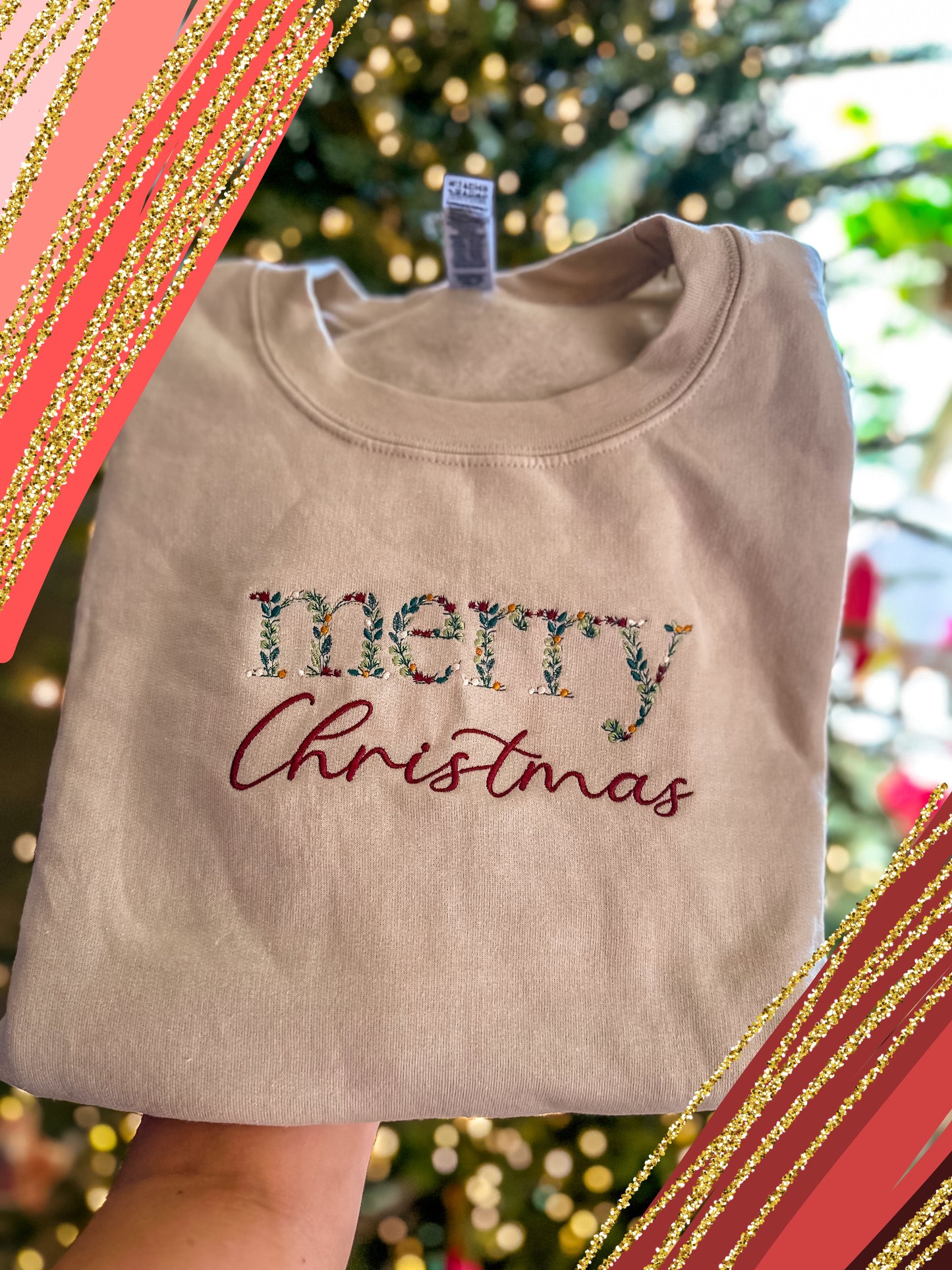 merry Christmas embroidered crewneck // PRE-ORDER