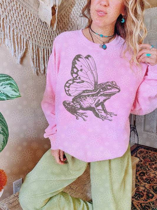 frog butterfly crewneck // PRE-ORDER