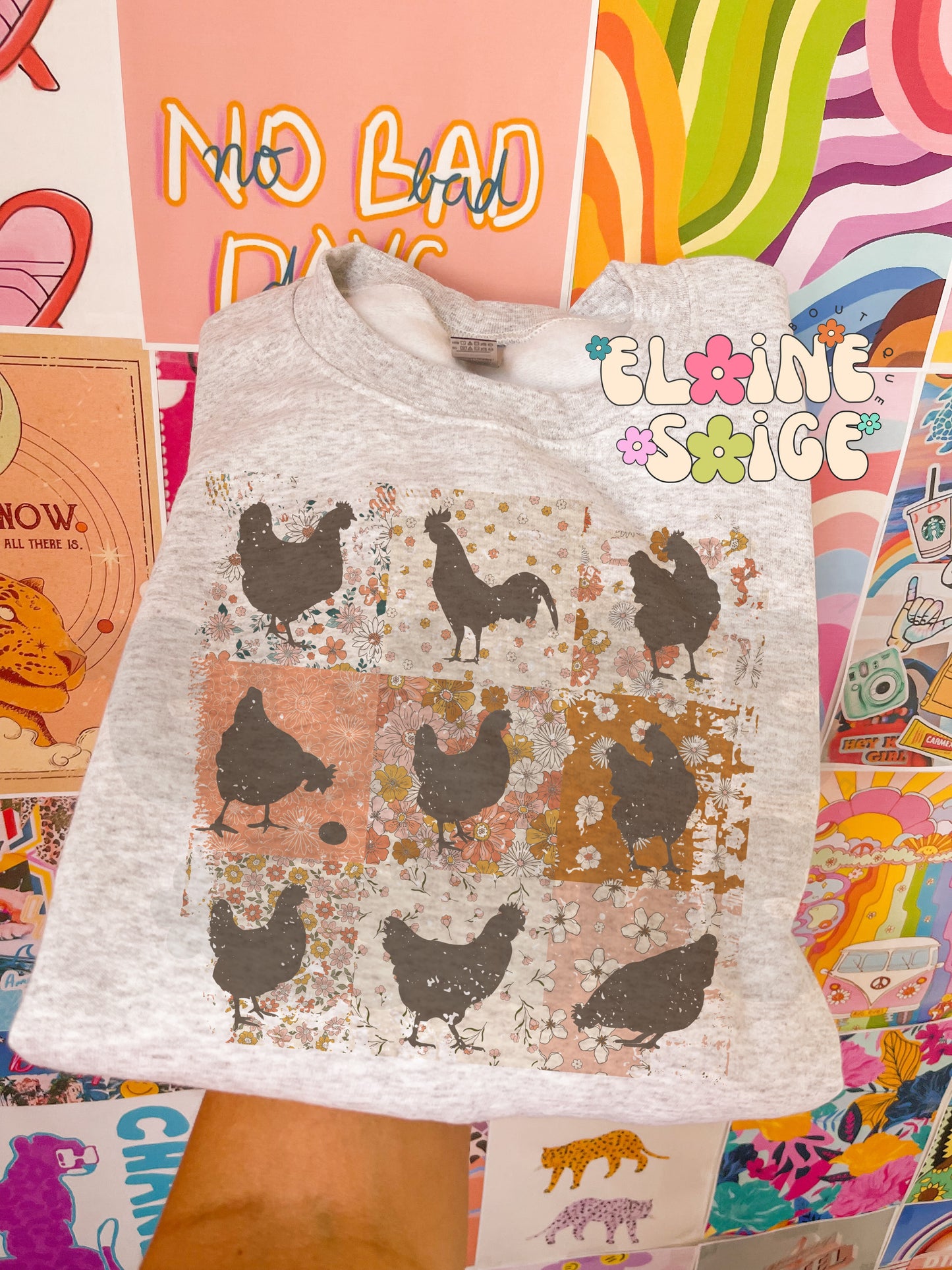 boho chickens crewneck // PRE-ORDER