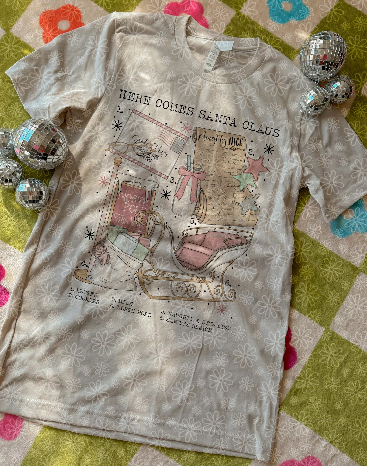 christmas charts (ALL IN ONE LISTING) ADULT tee // PRE-ORDER