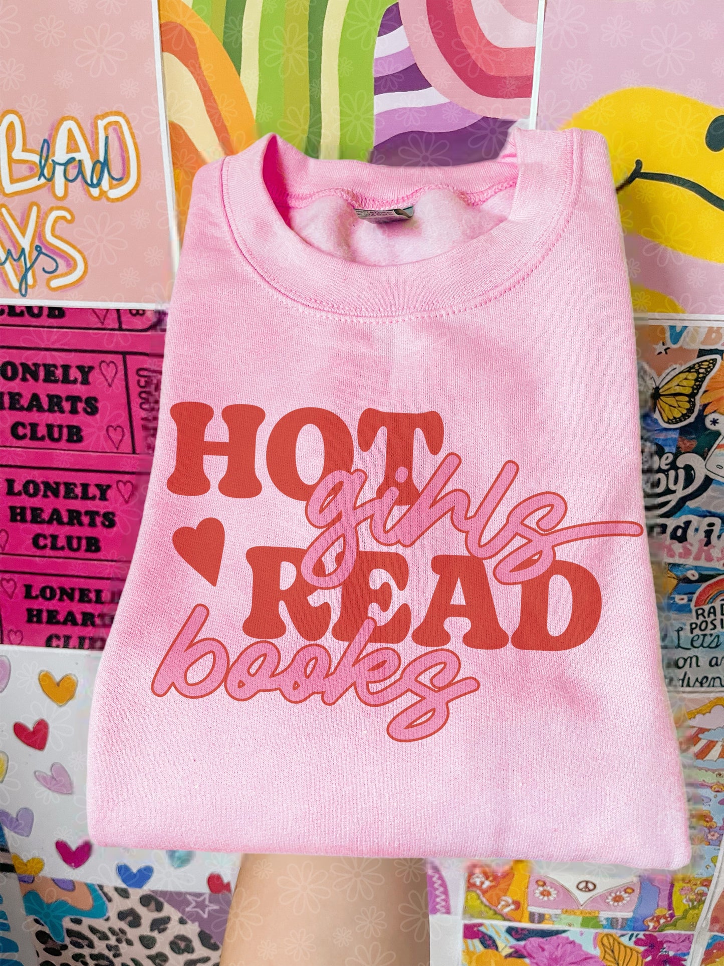 hot girls read books crewneck // PRE-ORDER