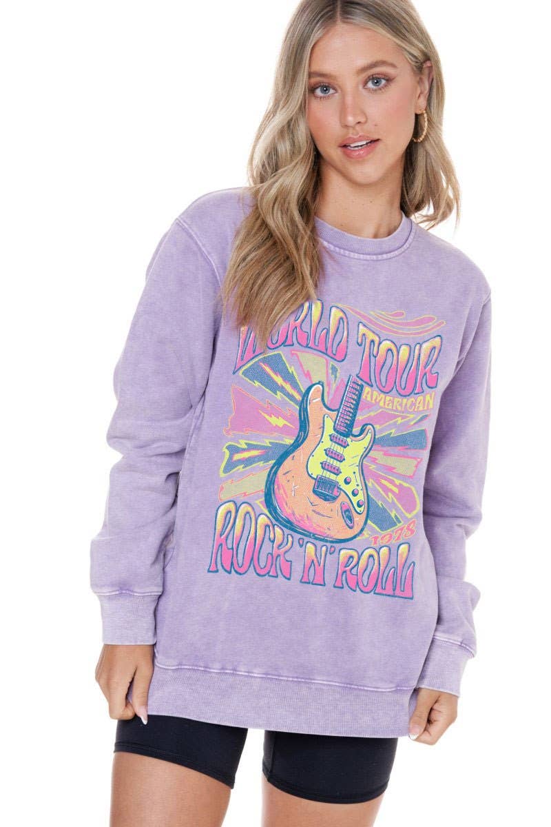 World Tour Rock N Roll 1978 Graphic L/S Washed Sweatshirts