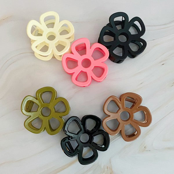 Anemone Flower Hair Claw Set Of 3