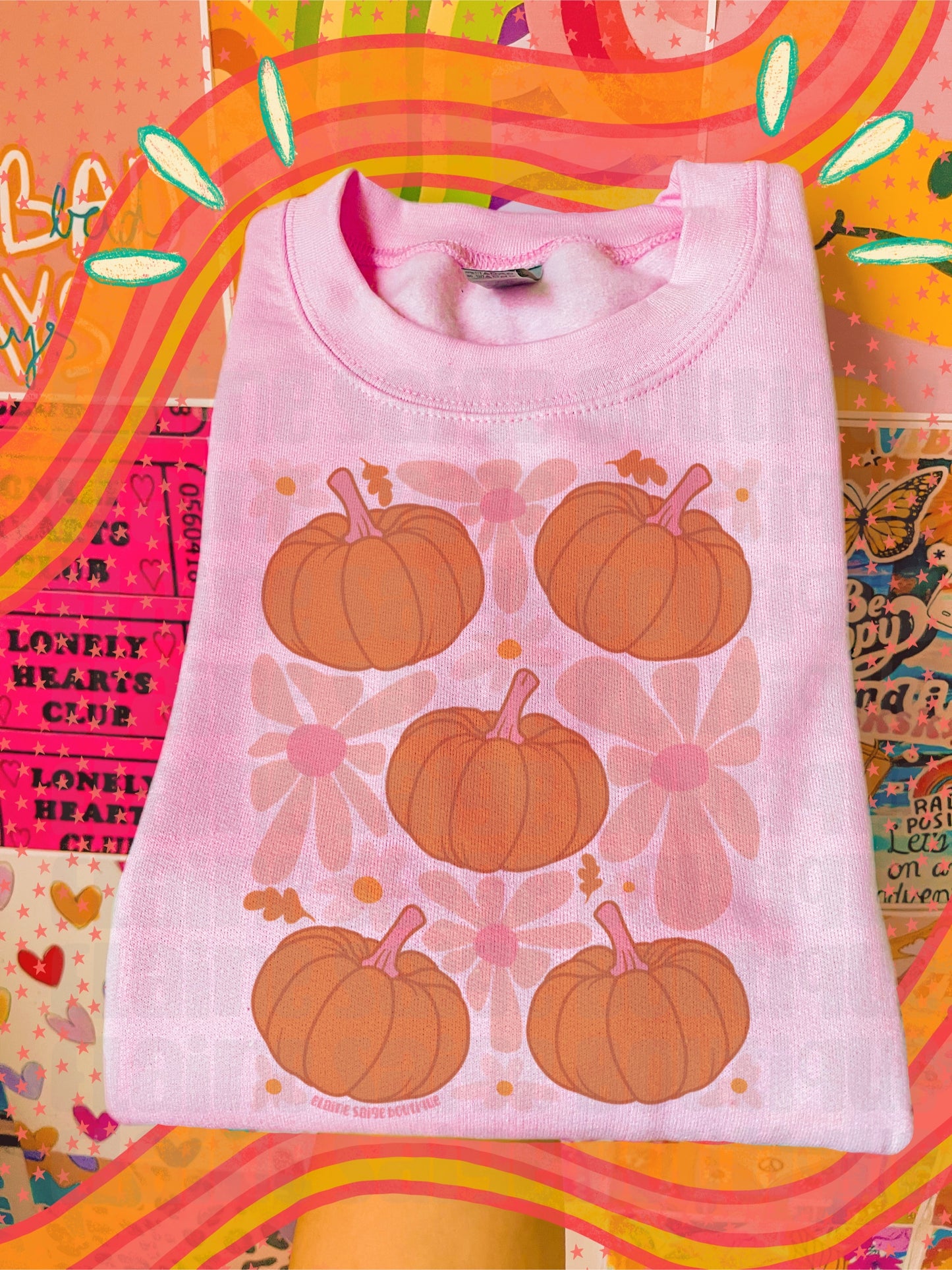 floral pumpkin crewneck // PRE-ORDER m