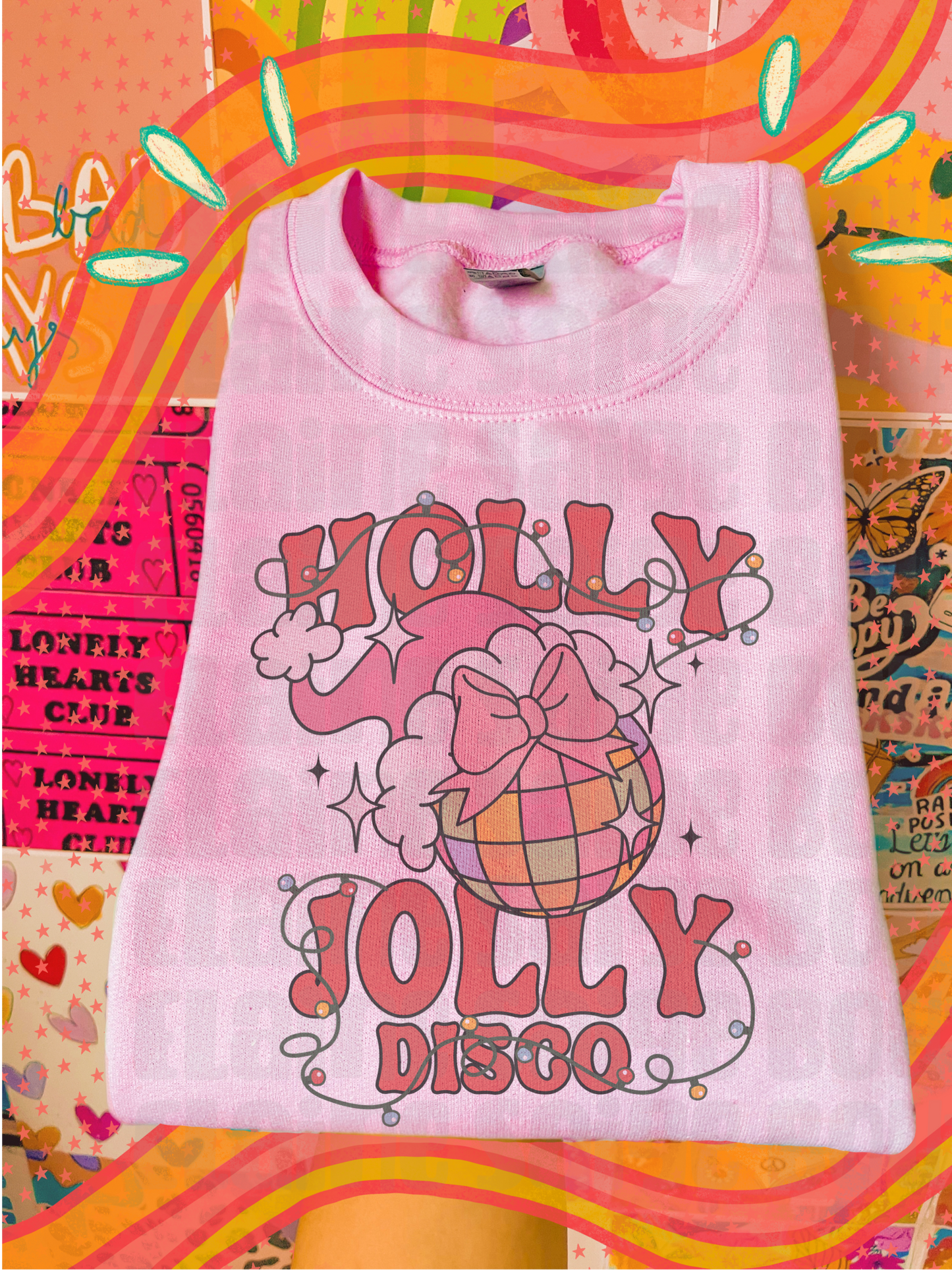 holly jolly disco crewneck // PRE-ORDER