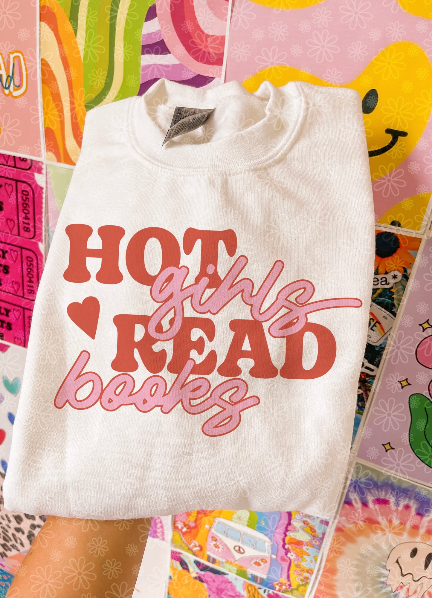 hot girls read books crewneck // PRE-ORDER