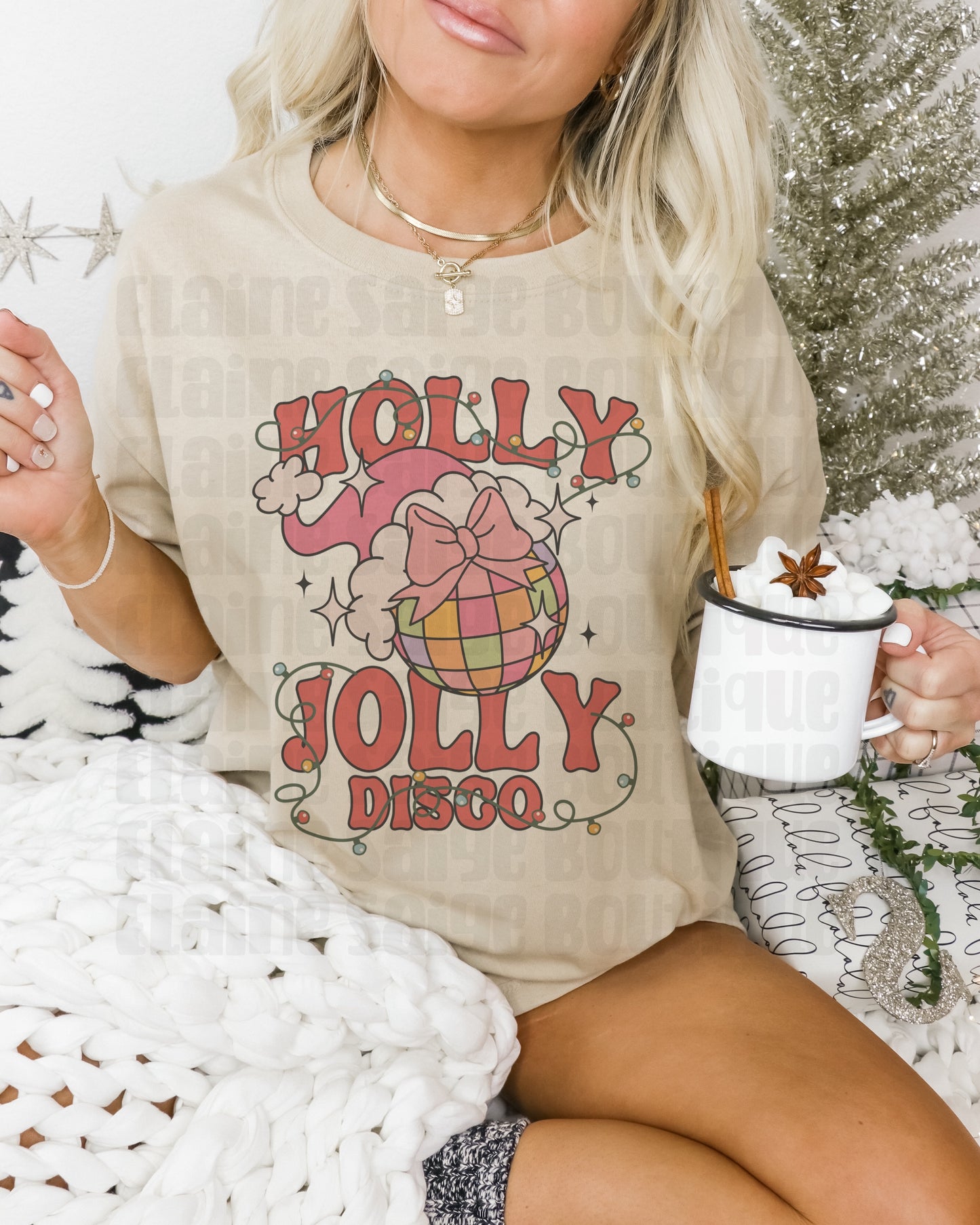 holly jolly disco ADULT tee // PRE-ORDER