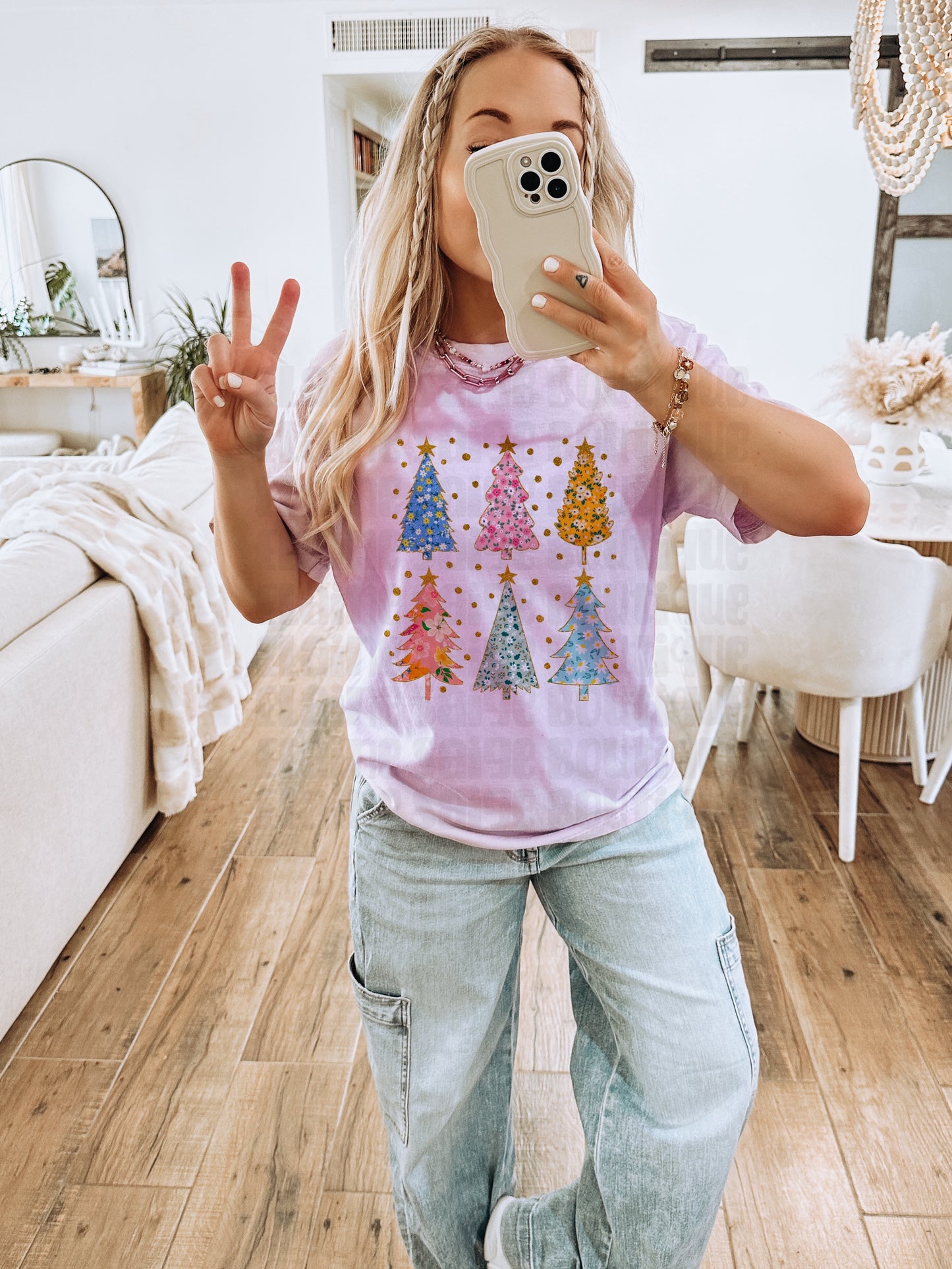 floral christmas trees ADULT tee // PRE-ORDER