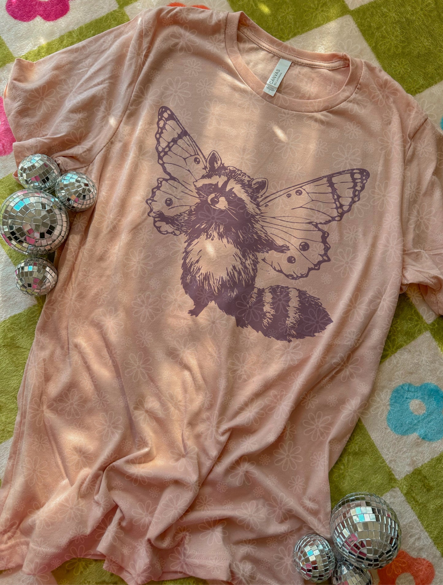 raccoon butterfly ADULT tee // PRE-ORDER