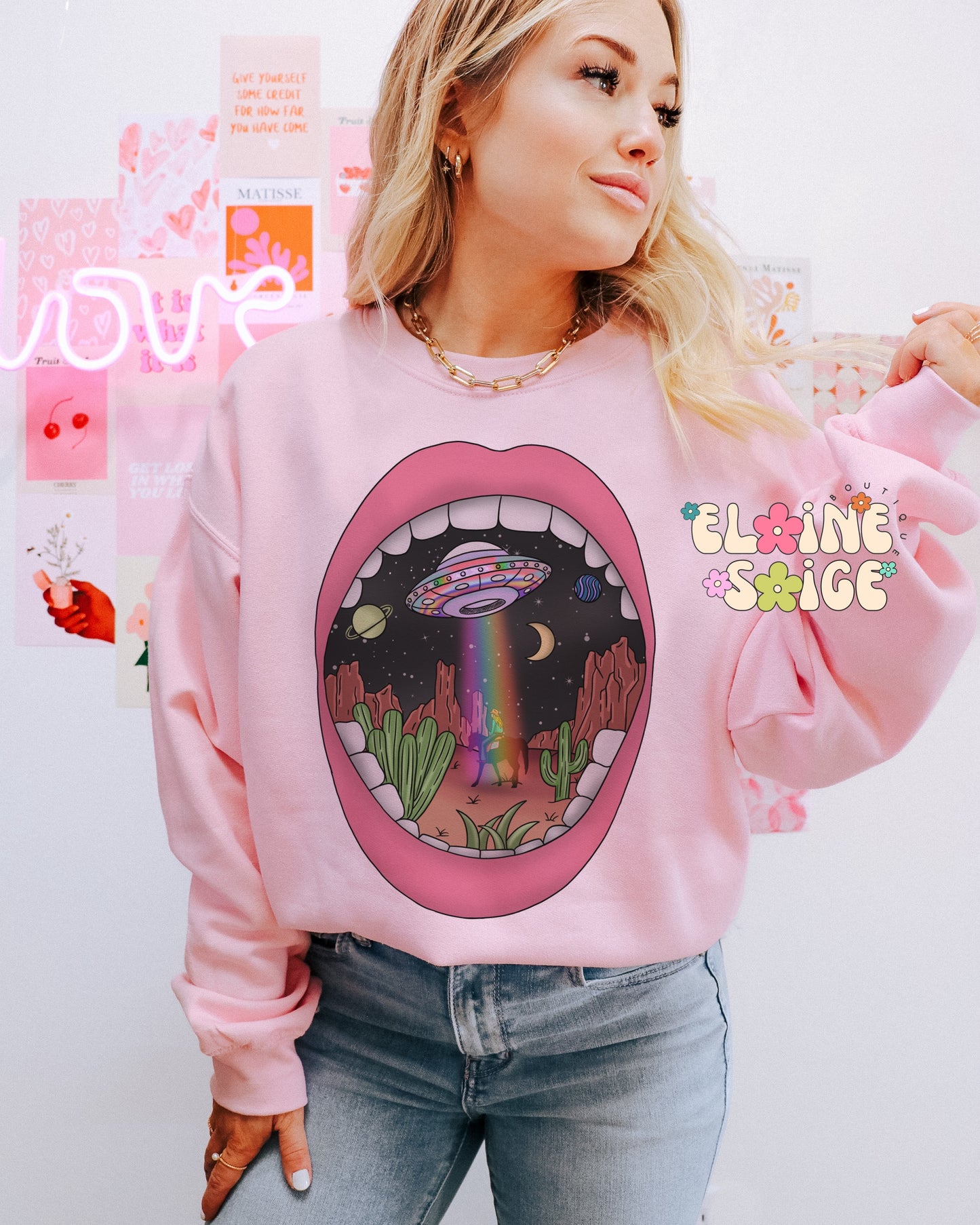 alien mouth crewneck // PRE-ORDER