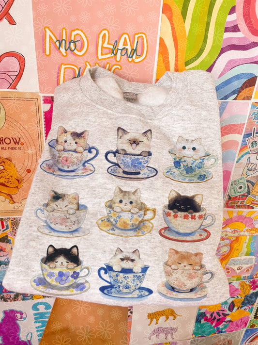 teacup kittens crewneck // PRE-ORDER