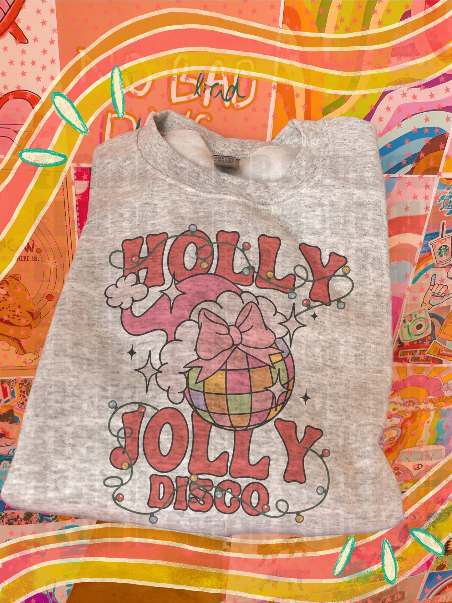 holly jolly disco crewneck // PRE-ORDER