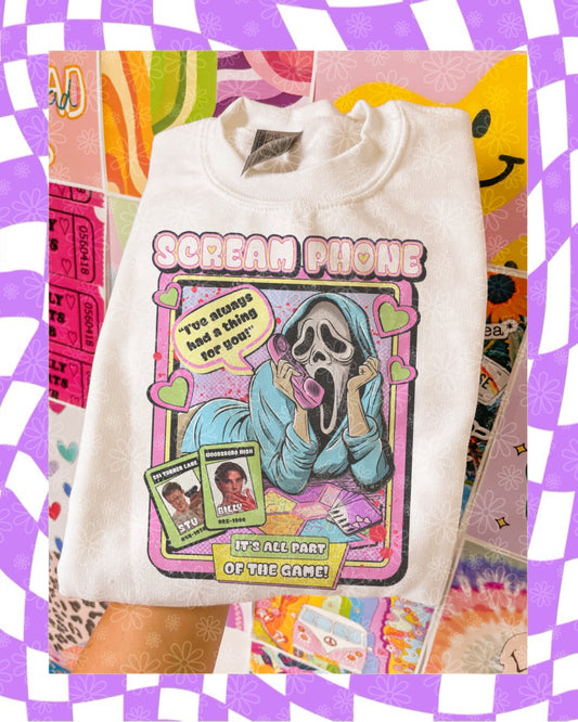 scream phone crewneck // PRE-ORDER