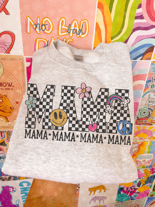 checkered mama crewneck // PRE-ORDER