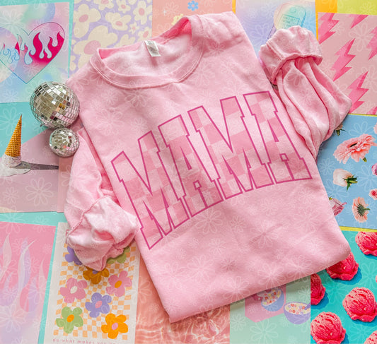 checkered mama crewneck // PRE-ORDER