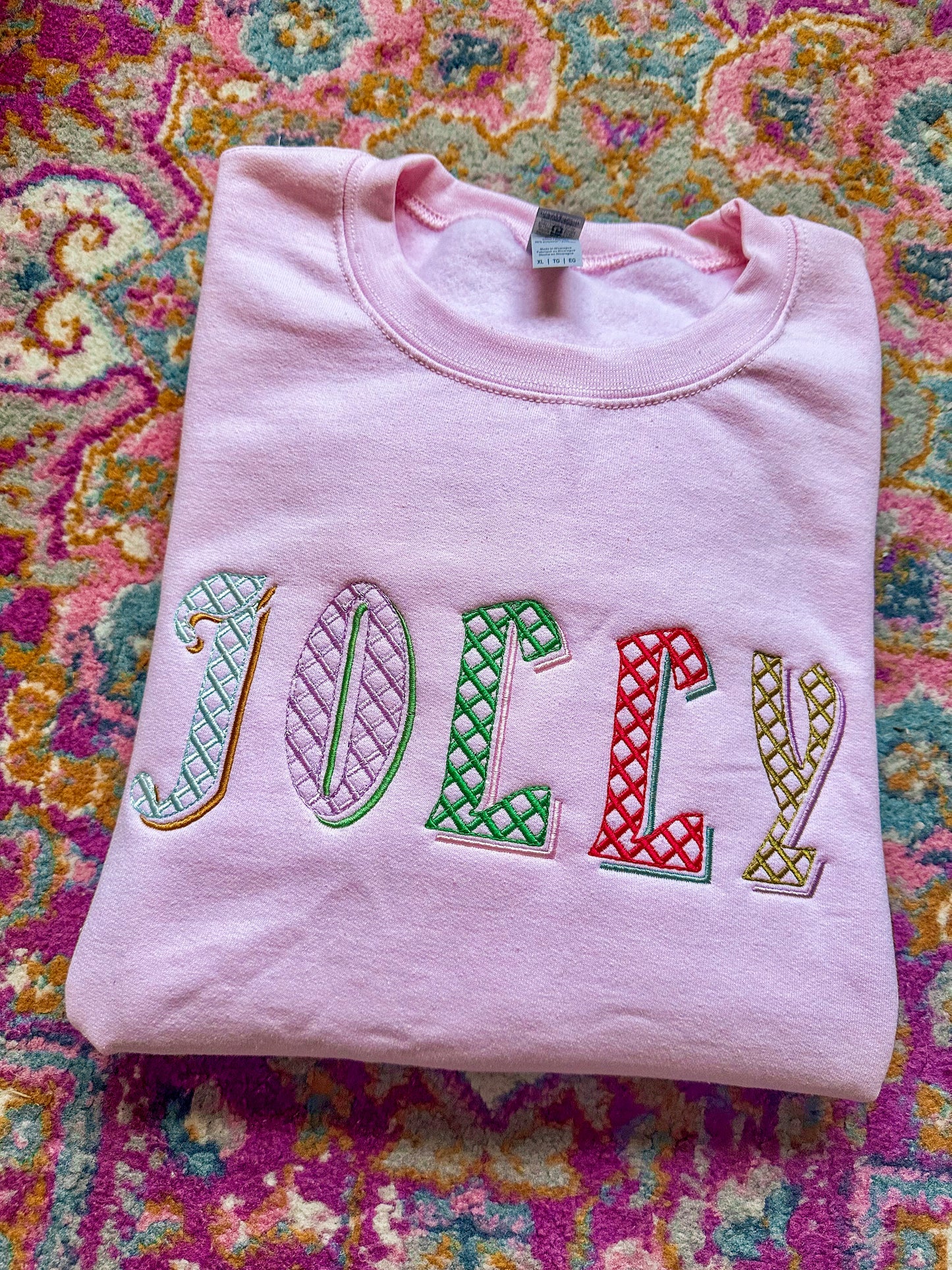 jolly embroidered crewneck // PRE-ORDER