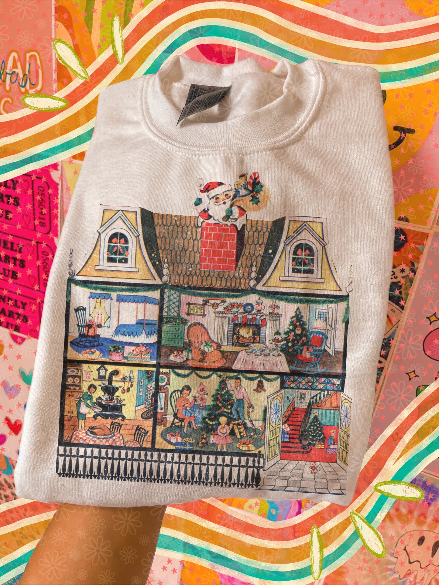 vintage christmas house crewneck // PRE-ORDER