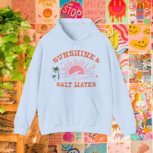 sunshine & salt water ADULT Hooded Sweatshirt