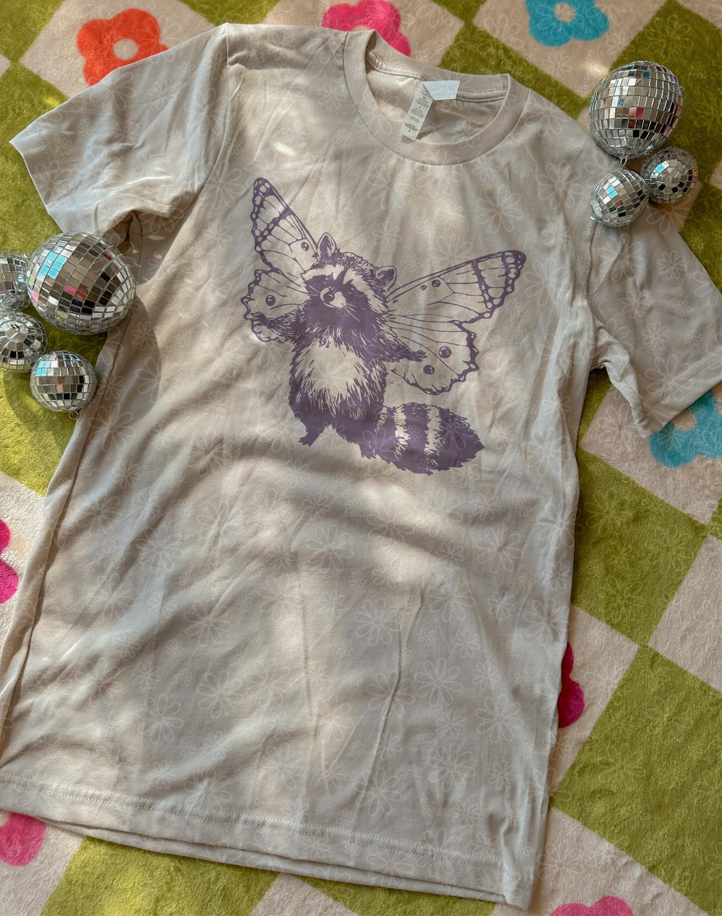 raccoon butterfly ADULT tee // PRE-ORDER