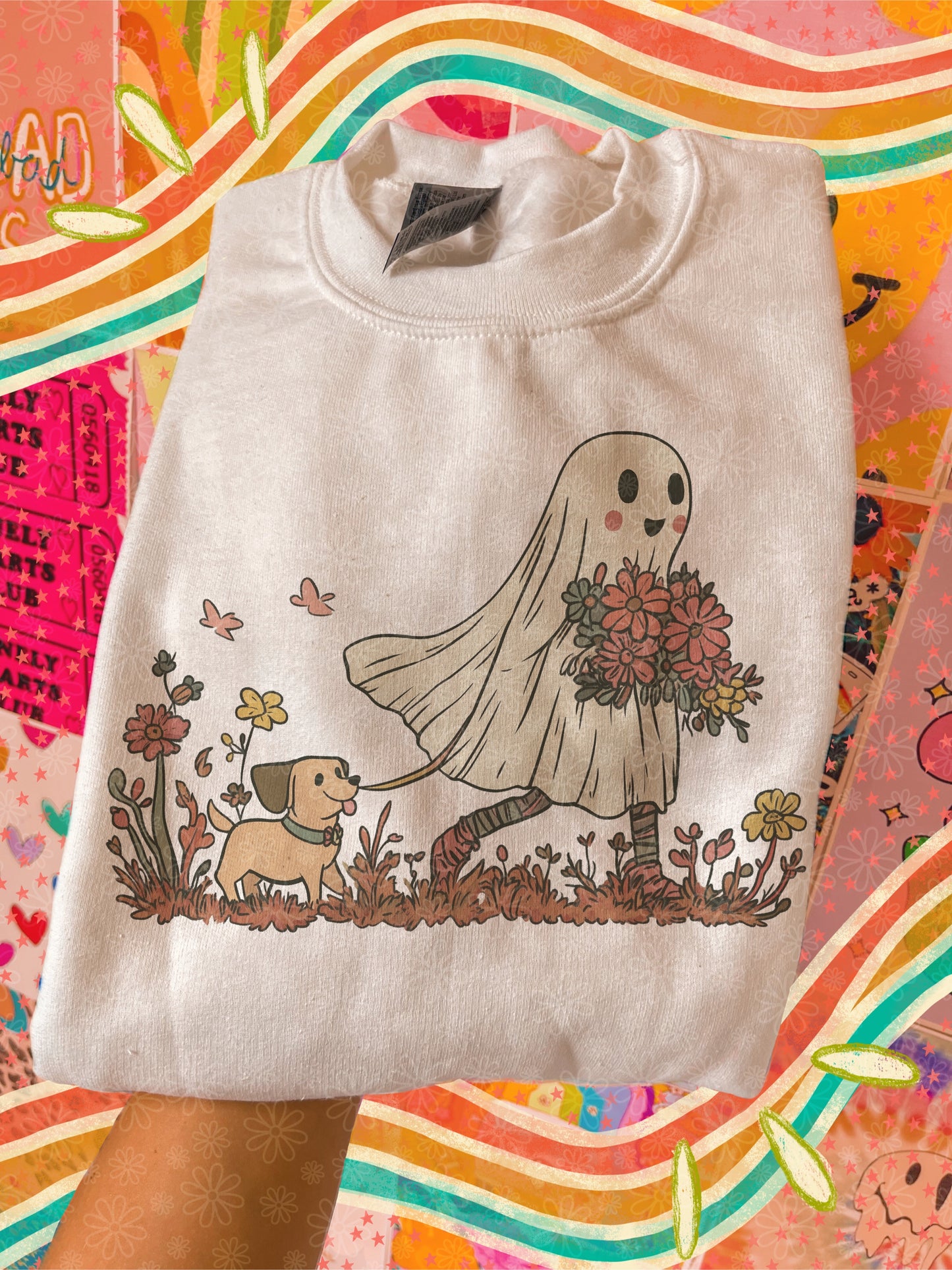 ghostie and dog crewneck // PRE-ORDER