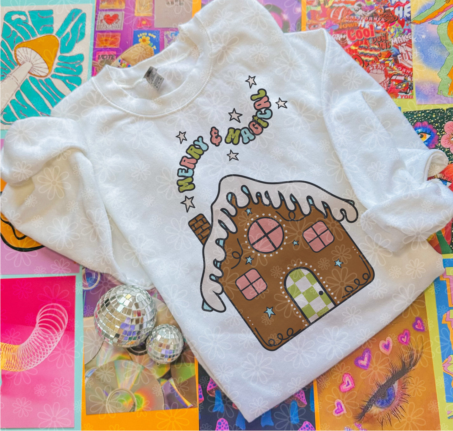 merry & magical gingerbread house crewneck // PRE-ORDER