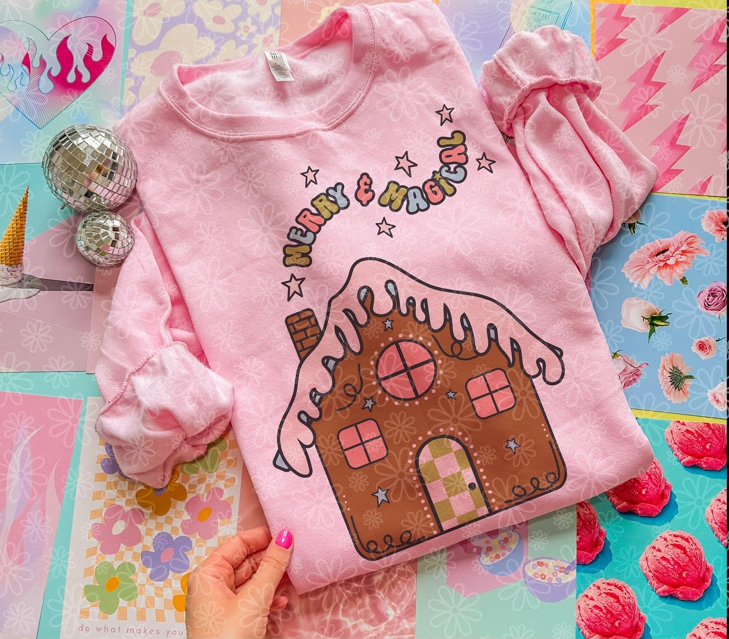 merry & magical gingerbread house crewneck // PRE-ORDER