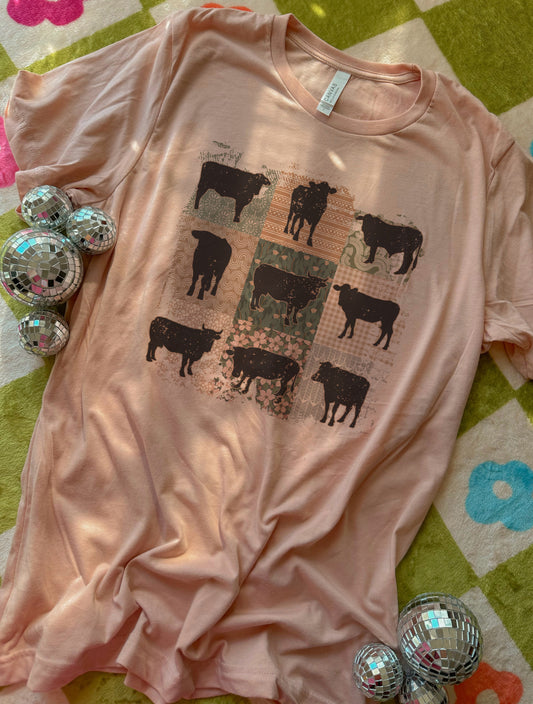 boho cows ADULT tee // PRE-ORDER