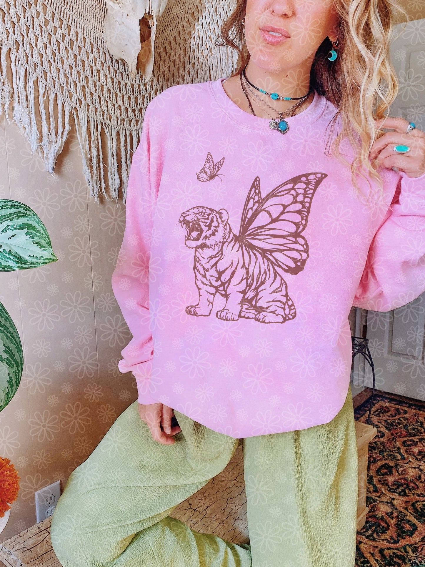 tiger butterfly crewneck // PRE-ORDER