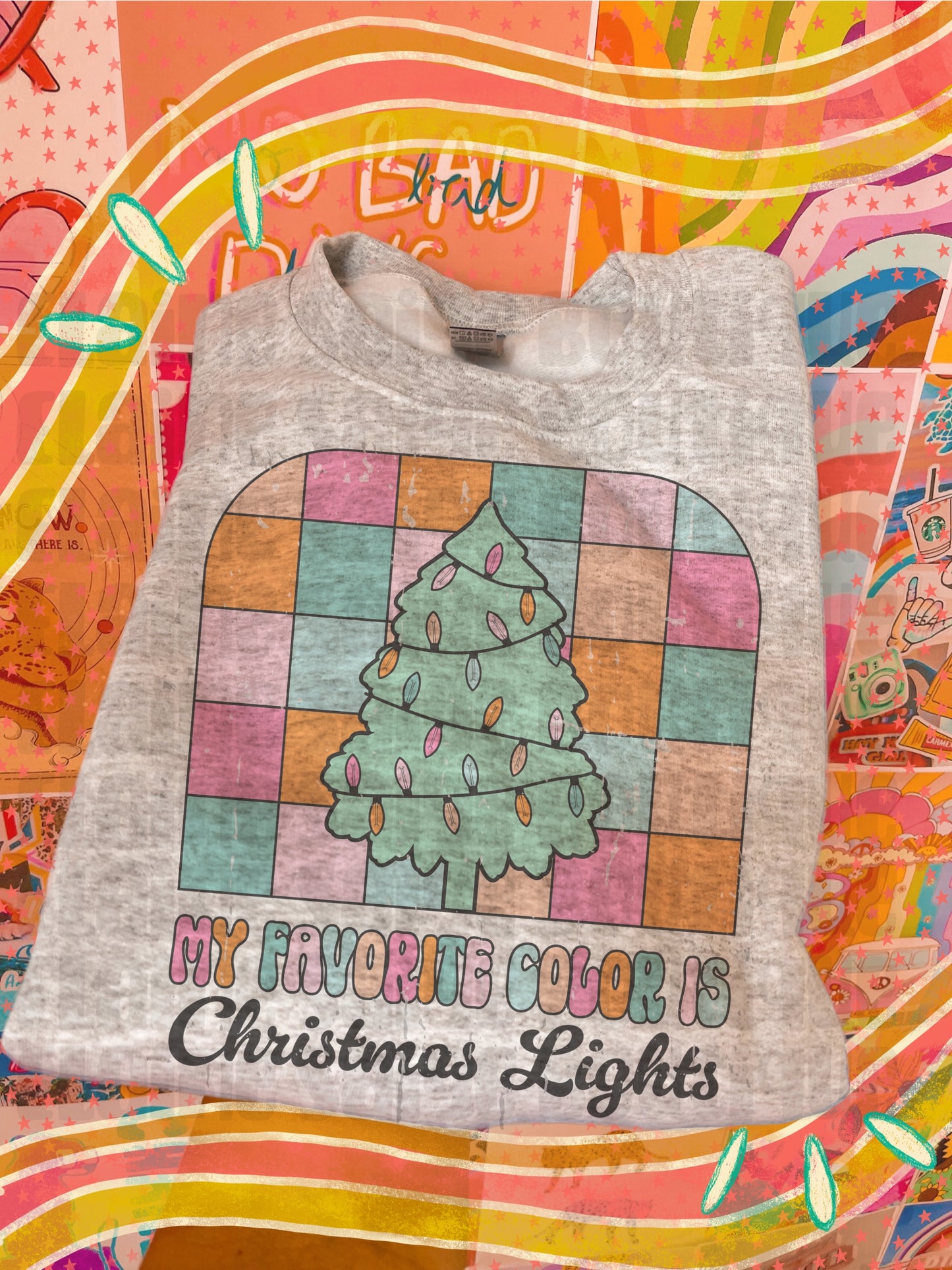 christmas lights crewneck // PRE-ORDER