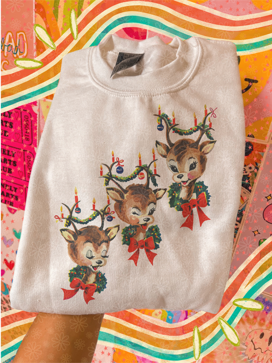 vintage reindeer crewneck // PRE-ORDER