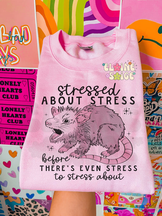 stressed about stress crewneck // PRE-ORDER