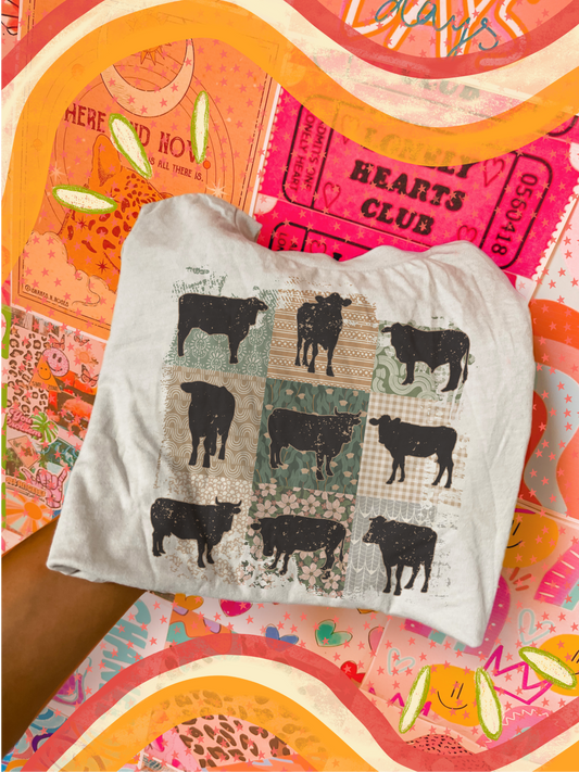 boho cows KIDS tee // PRE-ORDER