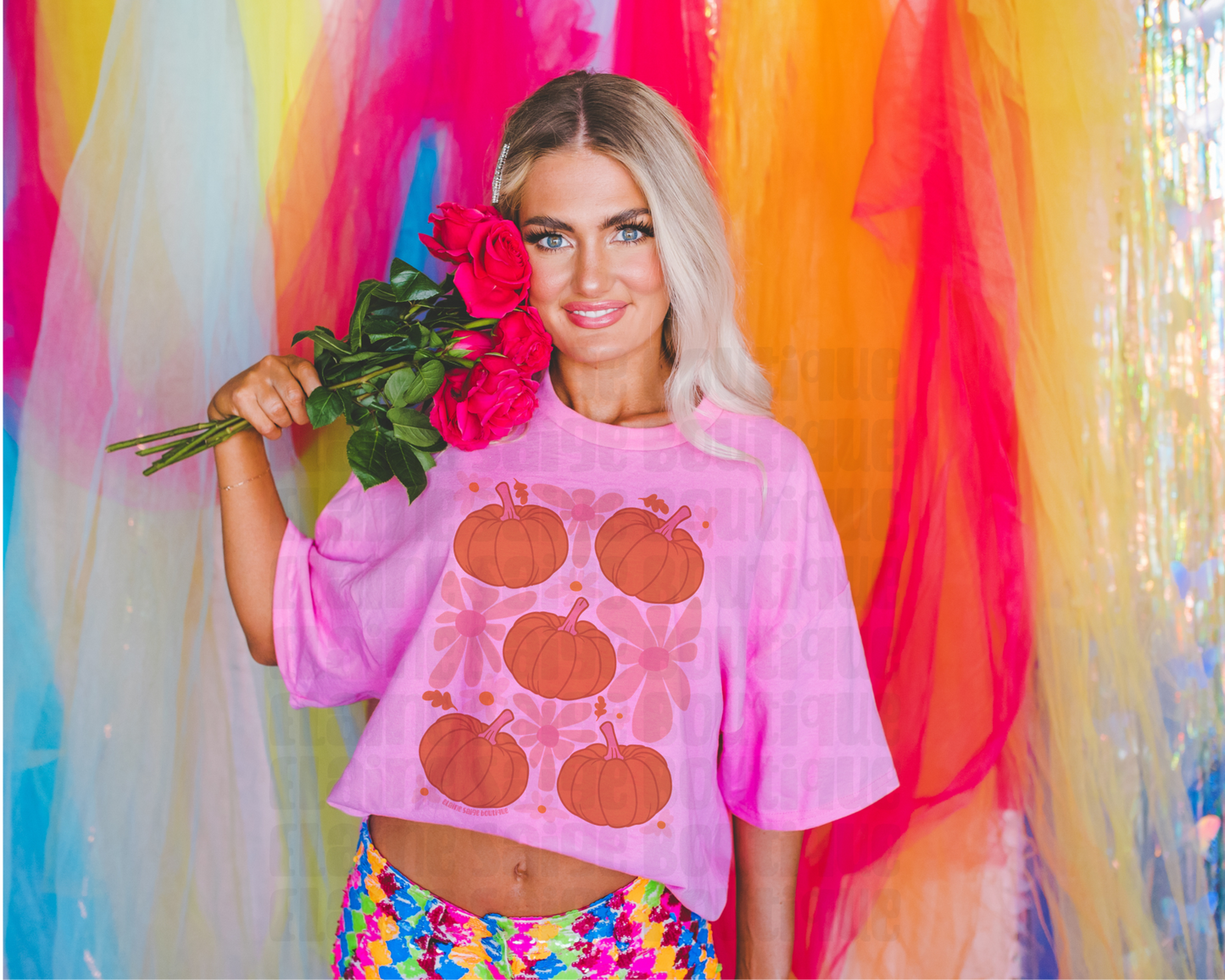 floral pumpkin ADULT tee // PRE-ORDER m