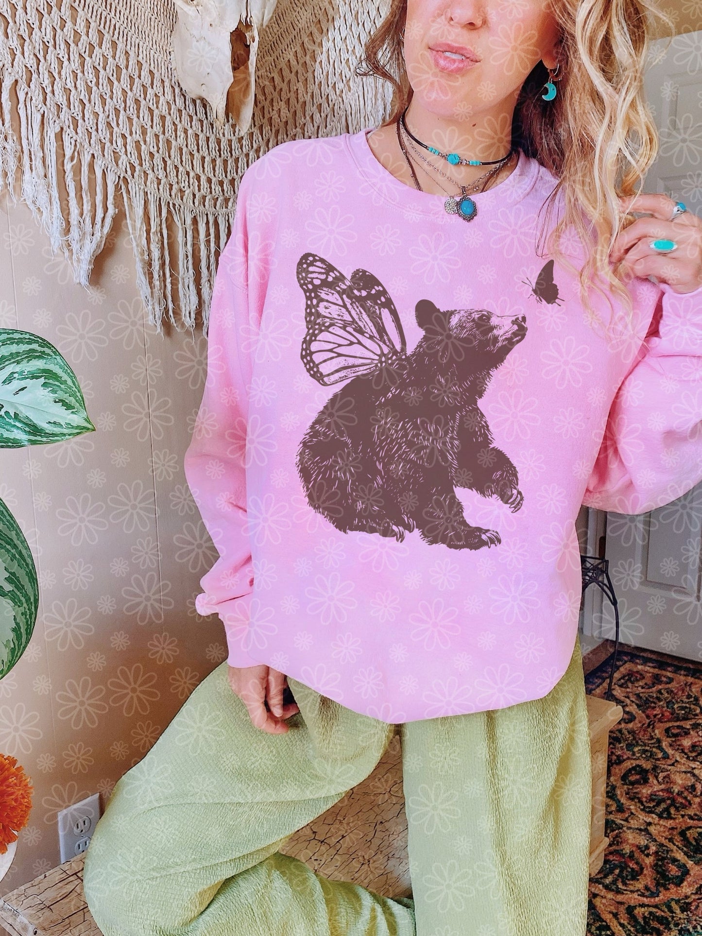 bear butterfly crewneck // PRE-ORDER