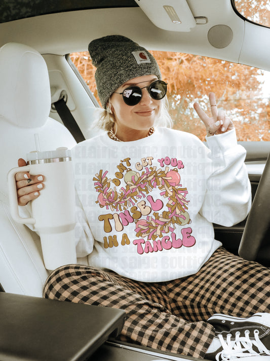 tinsel in a tangle crewneck // PRE-ORDER