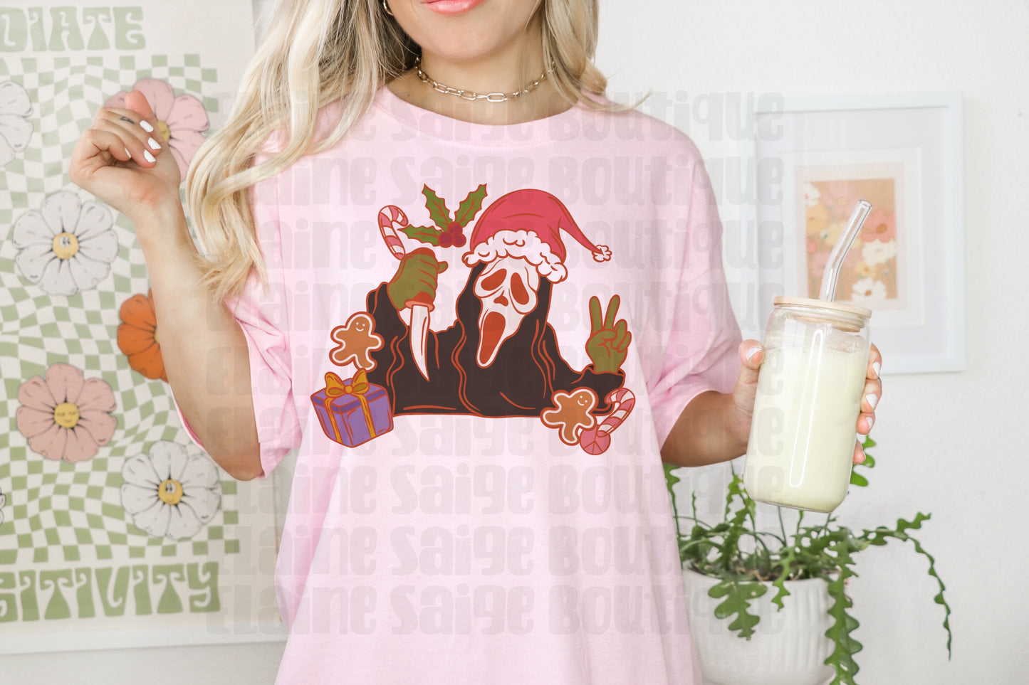 spooky Christmas ghostface ADULT tee // PRE-ORDER