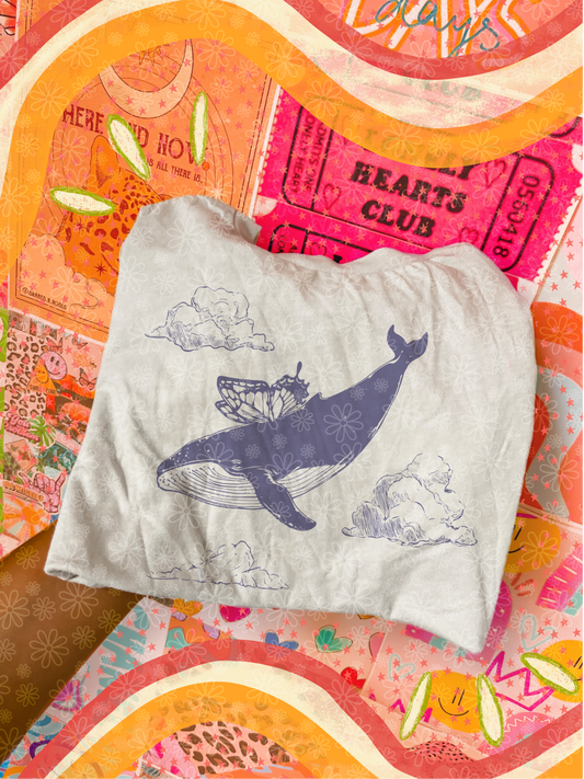 whale butterfly KIDS tee // PRE-ORDER