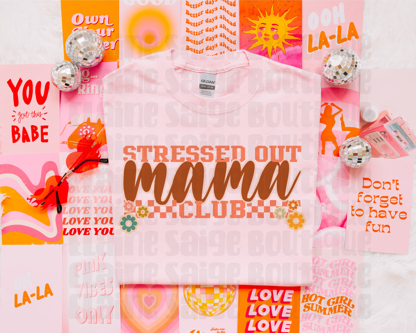 stressed out mama club ADULT tee // PRE-ORDER