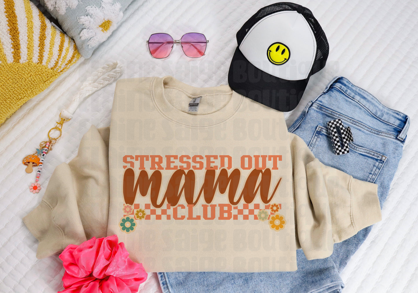 stressed out mama club crewneck // PRE-ORDER