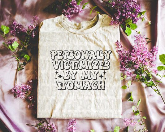 victimized by my stomach ADULT tee // PRE-ORDER