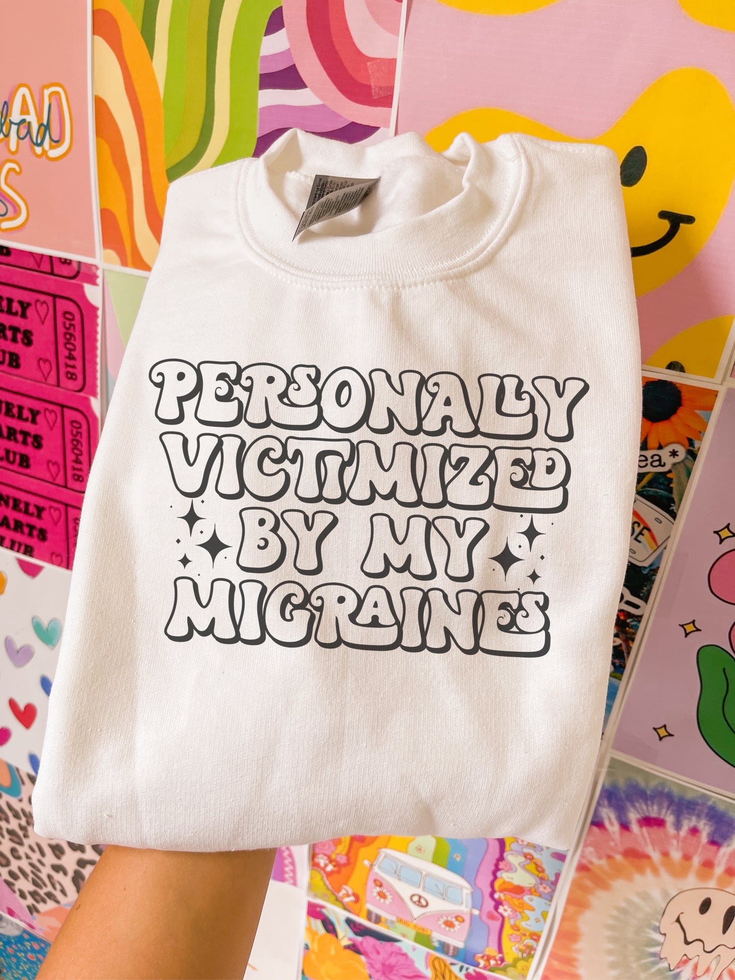 victimized by my migraines crewneck // PRE-ORDER