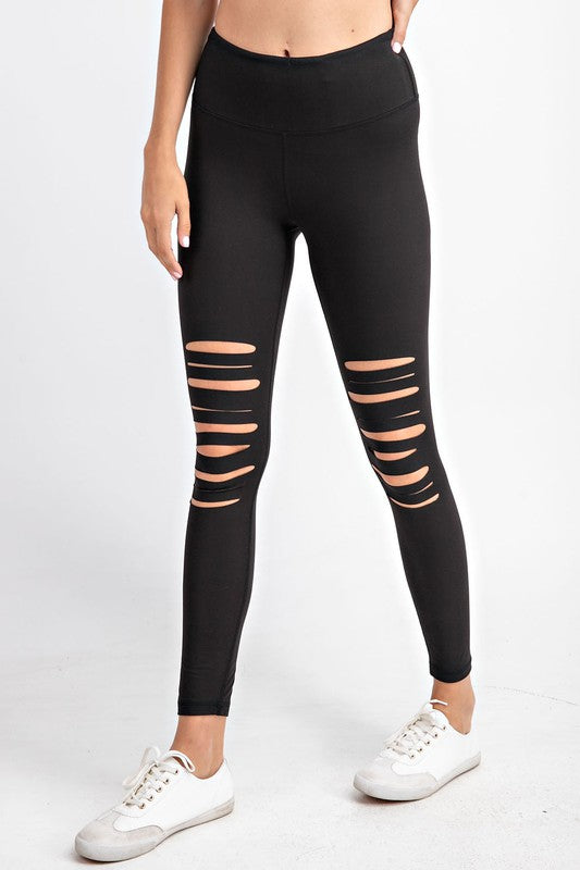 black distressed leggings // READY TO SHIP