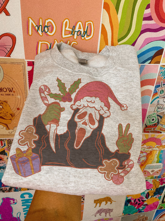 spooky Christmas ghostface crewneck // PRE-ORDER