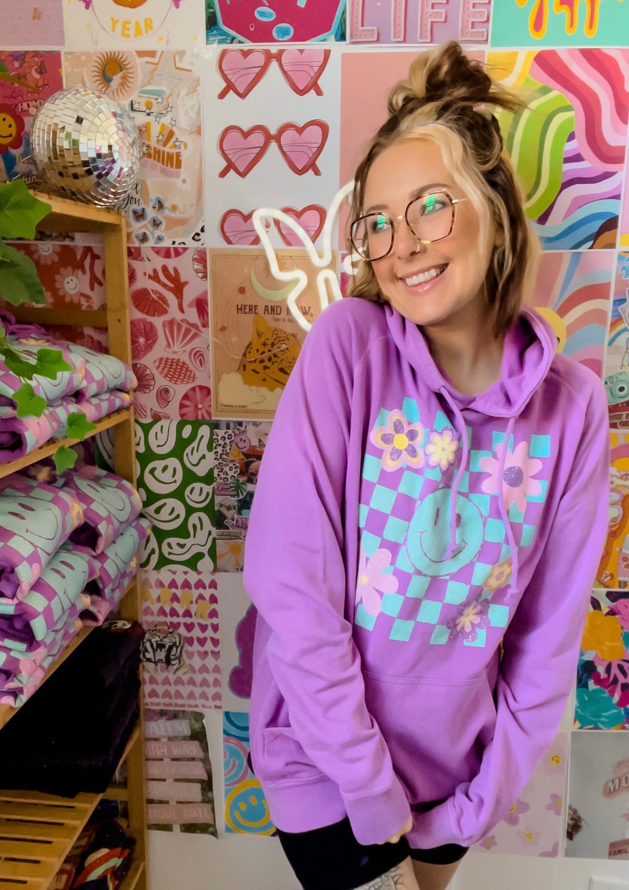 happy hoodie // READY TO SHIP